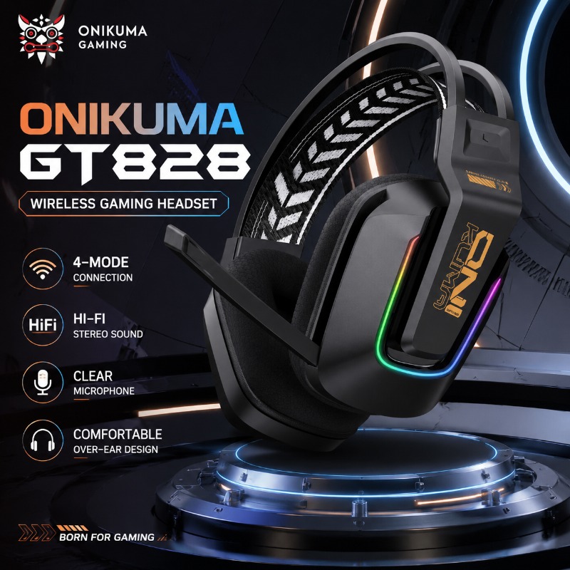 سماعة ألعاب ONIKUMA GT828 لاسل - مراجعة Esports Gaming Headset وسعره